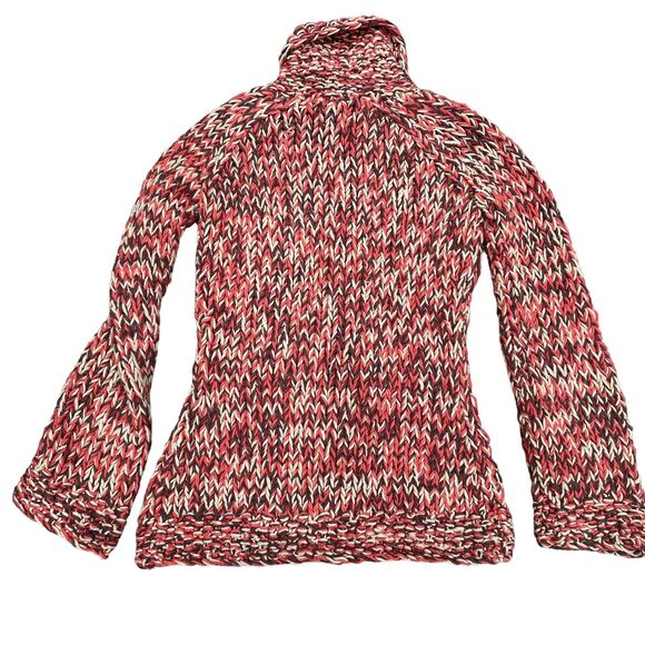 525 Chunky Knit Cardigan Size S Fall Colors Acrylic Blend Knit Boho Sweater $108 - Picture 3 of 12